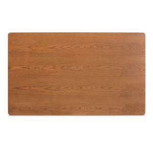 Baxton Studio Odessa Mid-Century Modern Grey Fabric Upholstered and Walnut Brown Finished Wood 5-Piece Dining Nook Set