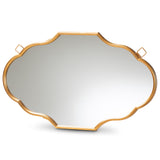 Baxton Studio Dennis Vintage Antique Gold Finished Accent Wall Mirror