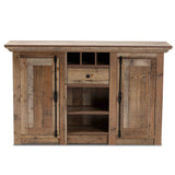 Baxton Studio Albert Modern and Contemporary Farmhouse Rustic Finished Wood 2-Door Dining Room Sideboard Buffet