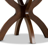 Baxton Studio Tilde Modern and Contemporary Walnut Brown Finished 35-Inch-Wide Round Wood Dining Table