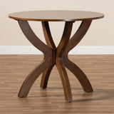 Baxton Studio Tilde Modern and Contemporary Walnut Brown Finished 35-Inch-Wide Round Wood Dining Table