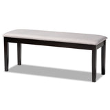 Teresa Modern and Contemporary Transitional Fabric Upholstered Wood Dining Bench
