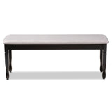 Baxton Studio Corey Modern and Contemporary Grey Fabric Upholstered and Dark Brown Finished Wood Dining Bench