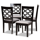 Peter Modern and Contemporary Fabric Upholstered 4-Piece Dining Chair Set