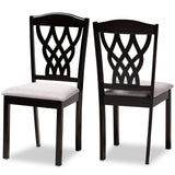Delilah Modern and Contemporary Fabric Upholstered 2-Piece Dining Chair Set