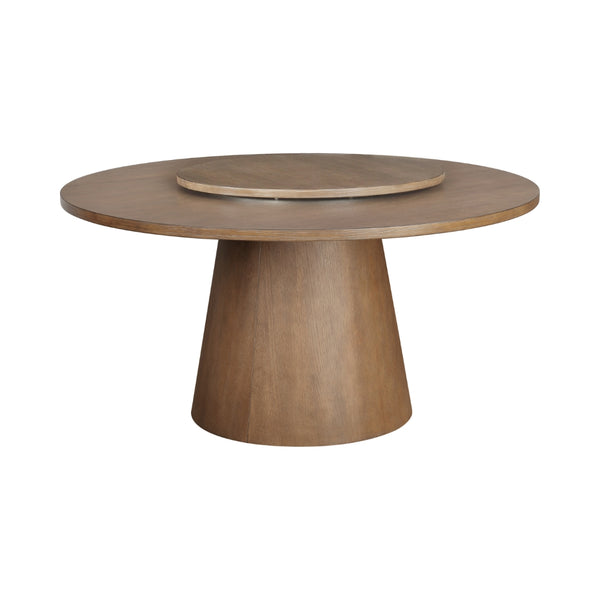 Beverly Modern Round Lazy Susan in Dark Cocoa - Stylish Dining Accessory for Effortless Sharing