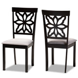 Samwell Modern and Contemporary Fabric Upholstered 2-Piece Dining Chair Set