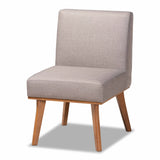 Odessa Mid-Century Modern Grey Fabric Upholstered and Walnut Brown Finished Wood Dining Chair