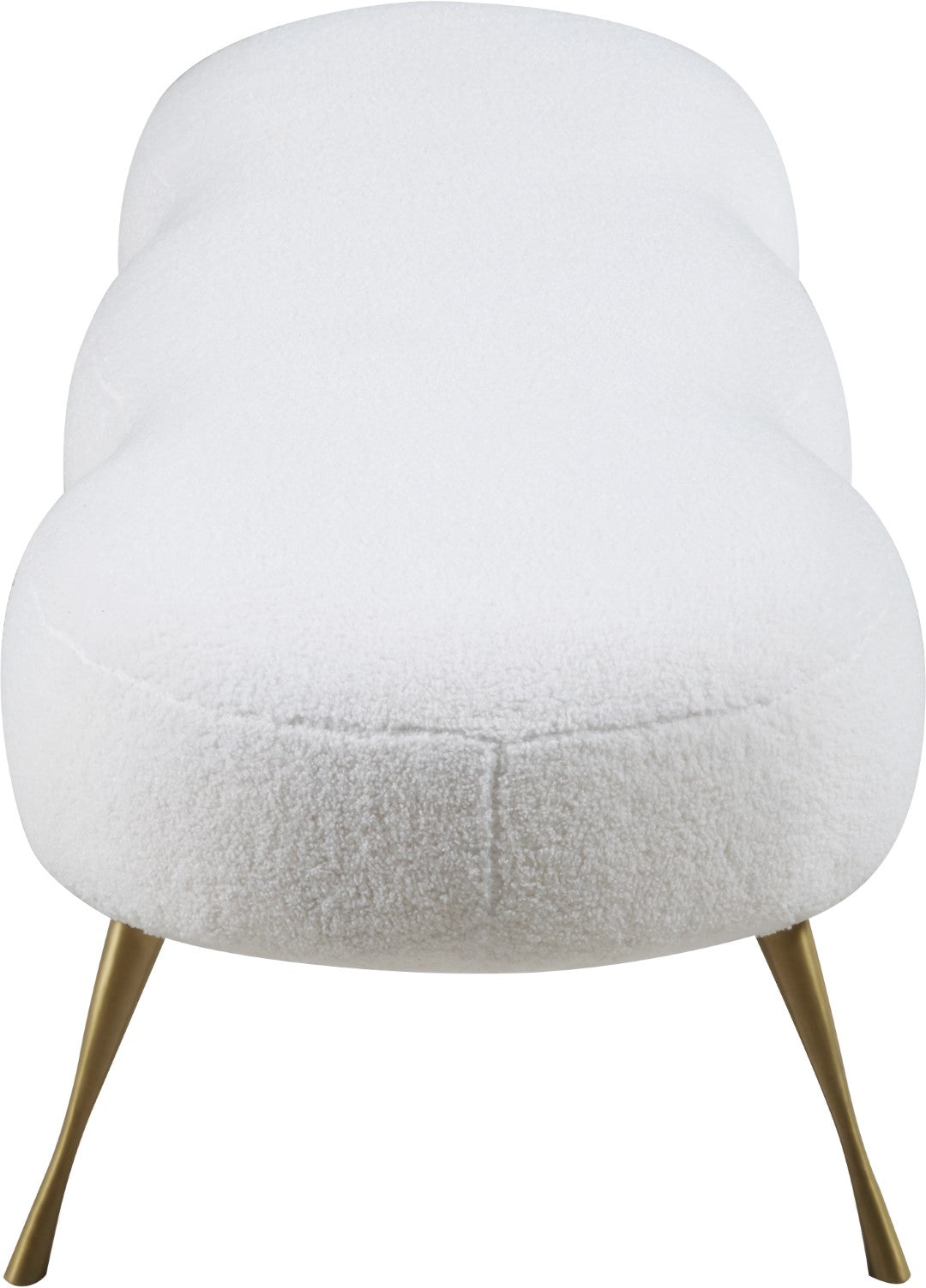 Nube Faux Sheepskin Fur Glam Bench - Thumbnail 4
