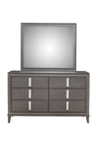 Alpine Furniture Lorraine Mirror, Dark Grey 8171-06 Dark Grey Pine Solids & MDF 46 x 1.5 x 39.5