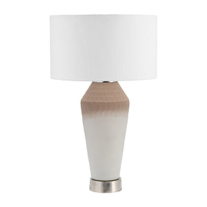 Sagebrook Home Contemporary Glass, 25" Classic Table Lamp, Ivory/beige 50734 Ivory/beige Glass