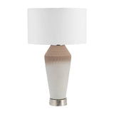 Sagebrook Home Contemporary Glass, 25" Classic Table Lamp, Ivory/beige 50734 Ivory/beige Glass