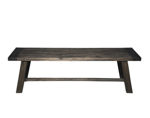 Alpine Furniture Newberry Bench, Salvaged Grey 1468-24 Salvaged Grey Acacia Solids 60 x 16 x 18