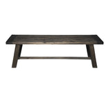 Alpine Furniture Newberry Bench, Salvaged Grey 1468-24 Salvaged Grey Acacia Solids 60 x 16 x 18