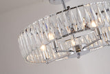 Bethel Chrome Chandelier in Metal & Crystal