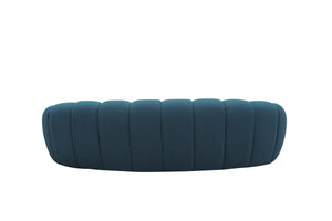 VIG Furniture Divani Casa Yolonda - Modern Curved Dark Teal Fabric Sofa VGEV2126C-SOFA-C-15