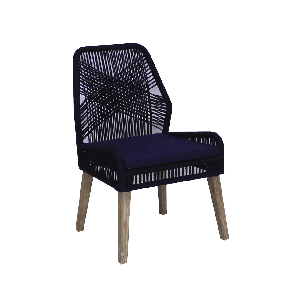 Sorrel Traditional Woven Rope Dining Chairs Dark Navy (Set of 2) – English  Elm