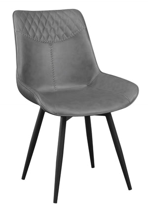 Modern Upholstered Side Chairs Set of 2 - Stylish Leatherette with Quilted Detailing & Comfort