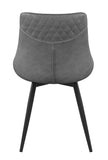 Modern Upholstered Side Chairs Set of 2 - Stylish Leatherette with Quilted Detailing & Comfort