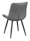 Modern Upholstered Side Chairs Set of 2 - Stylish Leatherette with Quilted Detailing & Comfort