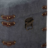 Palma Modern and Contemporary Transitional Grey Fabric Upholstered Storage Trunk Ottoman 