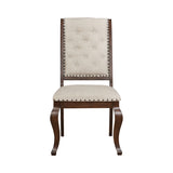 Brockway Traditional Cove Tufted Dining Chairs Cream and (Set of 2)
