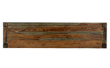 Keats Casual Rectangular Wooden Bench Warm Chestnut