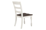 Madelyn Casual Ladder Back Dining Chairs Set of 2 - Dark Cocoa & Coastal White, Southern Charm