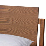 Giuseppe Modern and Contemporary Walnut Brown Finished Queen Size Platform Bed