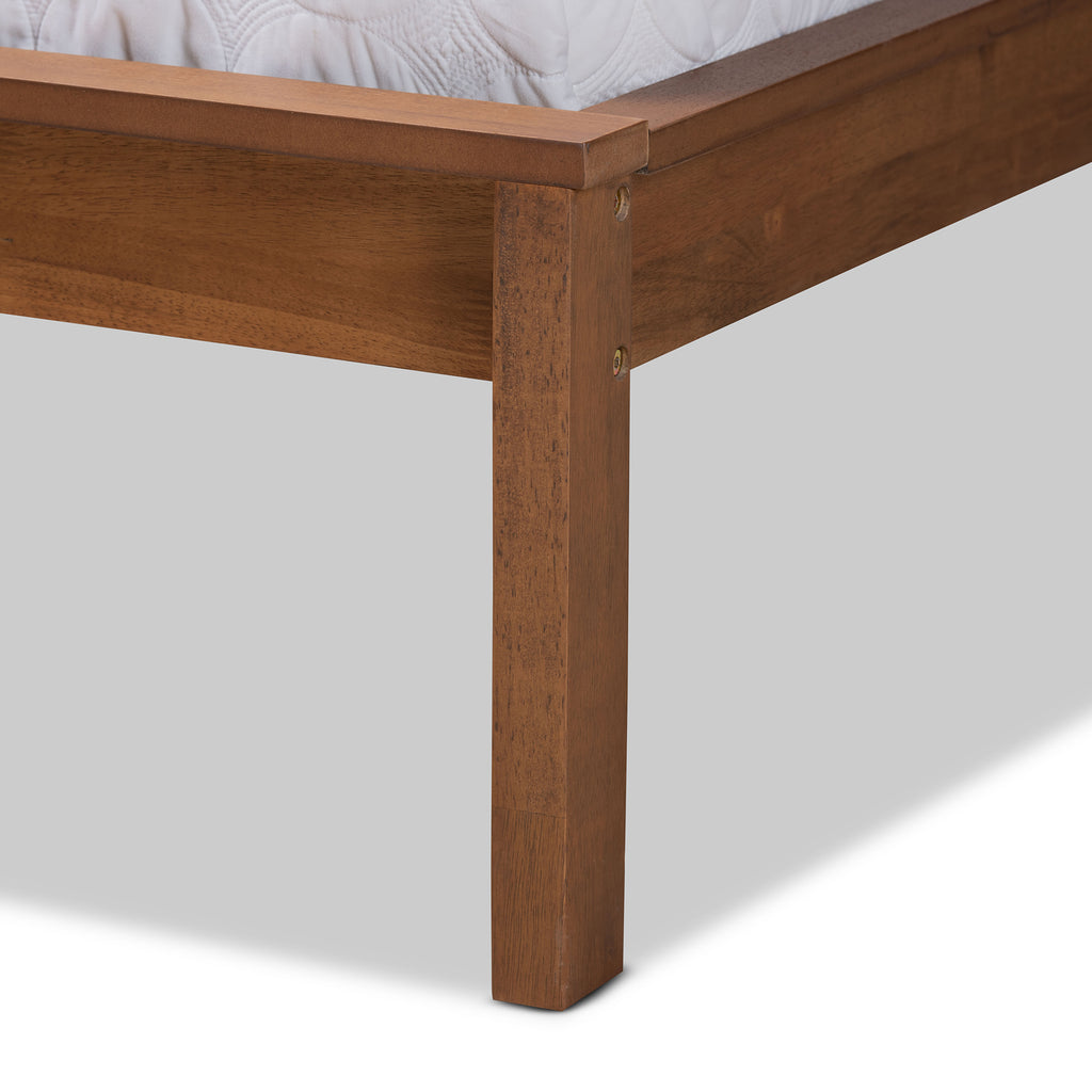 Giuseppe Modern and Contemporary Walnut Brown Finished King Size Platform Bed