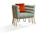 VIG Furniture Divani Casa Bixby Modern Light Green & Gold Lounge Chair VGCA1105-CHR-GRN