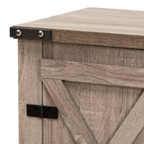 Wayne Modern Contemporary Farmhouse Oak Brown Finished Wood 2-Door Shoe Storage Cabinet