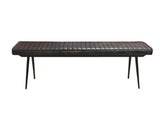 Partridge Country Rustic Cushion Bench Espresso and Black
