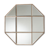 Enora Modern and Contemporary Antique Bronze Finished Metal Geometric Accent Wall Mirror