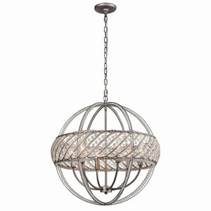 Bradington 23'' Wide 6-Light Chandelier - Weathered Zinc