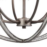 Bradington 23'' Wide 6-Light Chandelier - Weathered Zinc