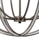 Bradington 32'' Wide 8-Light Chandelier - Weathered Zinc