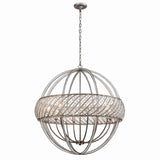 Bradington 32'' Wide 8-Light Chandelier - Weathered Zinc