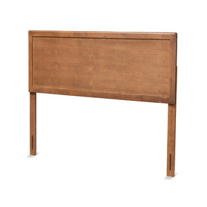 Alan Modern and Contemporary Transitional Ash Walnut Finished Wood King Size Headboard 