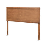 Alan Modern and Contemporary Transitional Ash Walnut Finished Wood Headboard