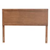 Alan Modern and Contemporary Transitional Ash Walnut Finished Wood King Size Headboard 