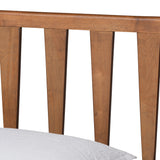 Kuro Modern and Contemporary Walnut Brown Finished Wood Twin Size Platform Bed