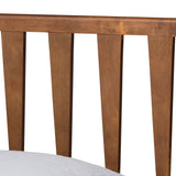 Baxton Studio Michi Modern and Contemporary Ash Walnut Finished Wood Twin Size Bed