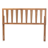 Duncan Modern and Contemporary Ash Walnut Finished Wood King Size Headboard