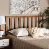 Duncan Modern and Contemporary Ash Walnut Finished Wood King Size Headboard