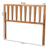 Duncan Modern and Contemporary Ash Walnut Finished Wood King Size Headboard