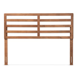 Baxton Studio Akemi Modern and Contemporary Ash Walnut Finished Wood Full Size Headboard