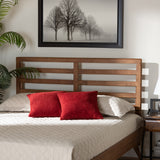 Baxton Studio Akemi Modern and Contemporary Ash Walnut Finished Wood Full Size Headboard