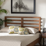 Baxton Studio Akemi Modern and Contemporary Ash Walnut Finished Wood Full Size Headboard