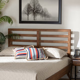 Baxton Studio Akemi Modern and Contemporary Ash Walnut Finished Wood Full Size Headboard